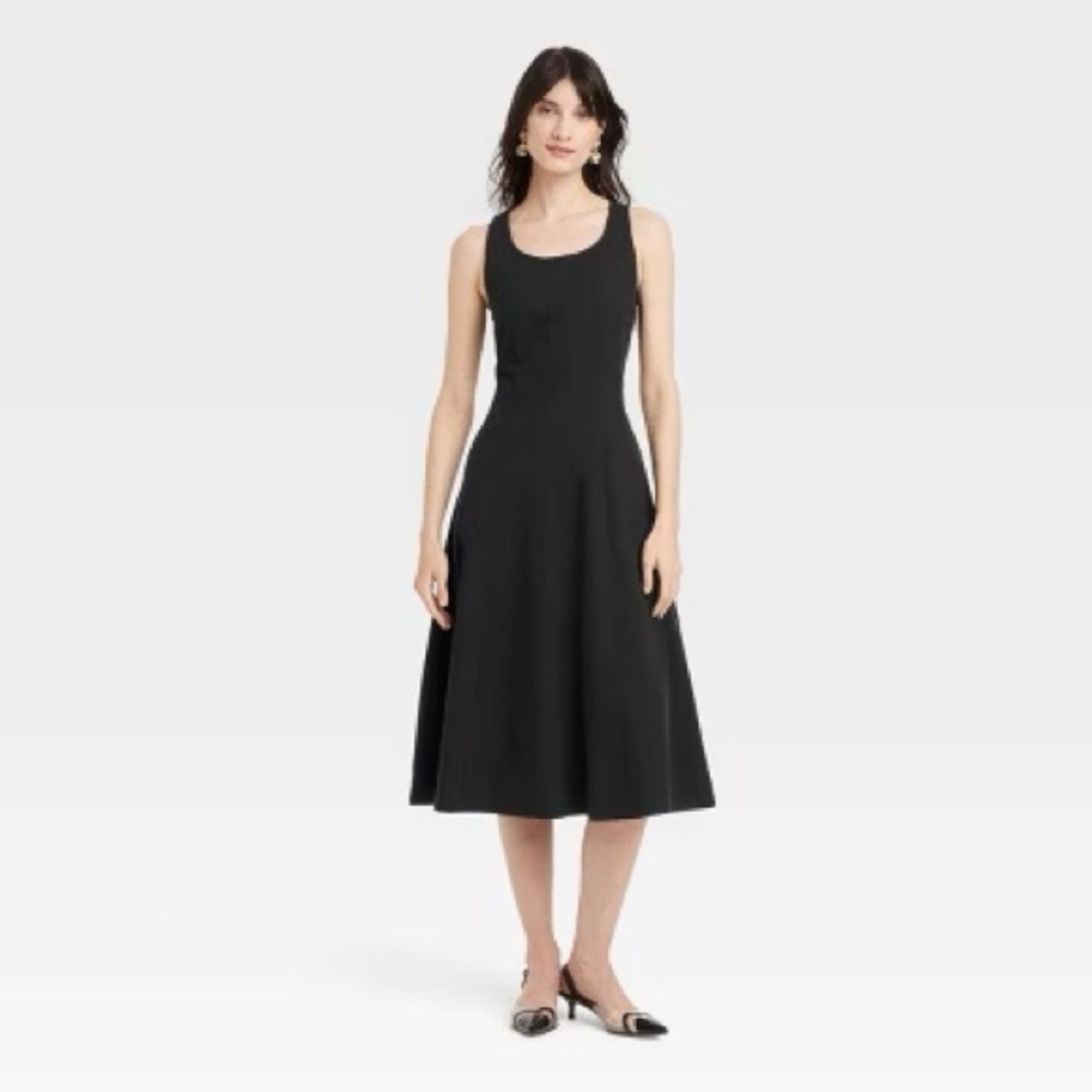 a new day Black Midi Dress